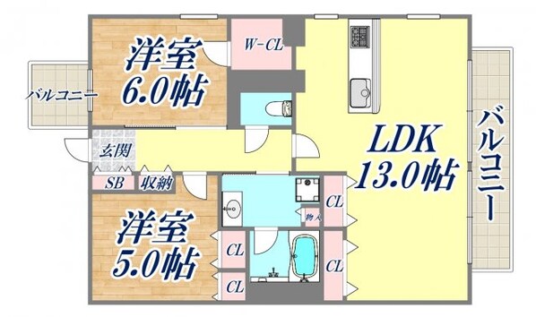 キャッスルプラザ西宮の物件間取画像